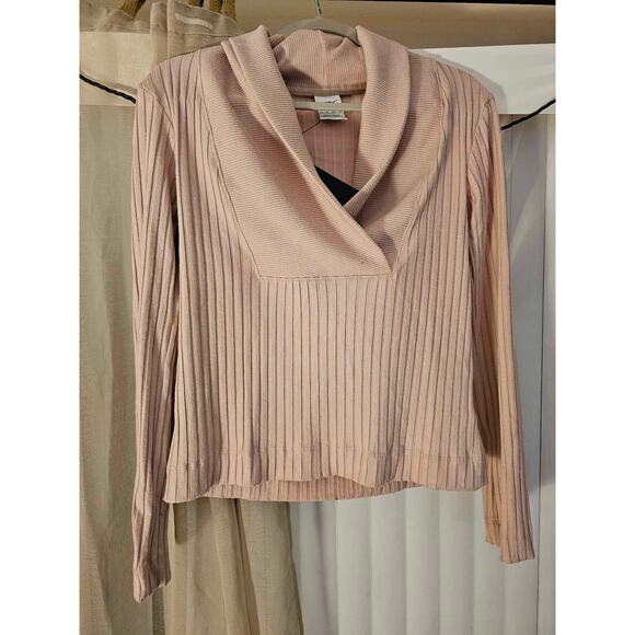 NWT Nike Yoga Luxe Fuzzy Ribbed CoverUp Top Size XS Athleisure Ballet Cozy - Picture 2 of 8